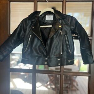 Girls ZARA leather jacket!